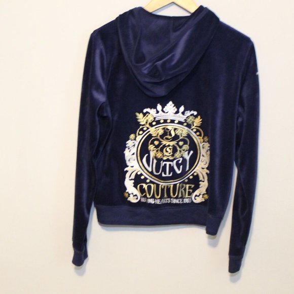 Juicy Couture Velour Full Zip Hoodie H11332 - Picture 2 of 7